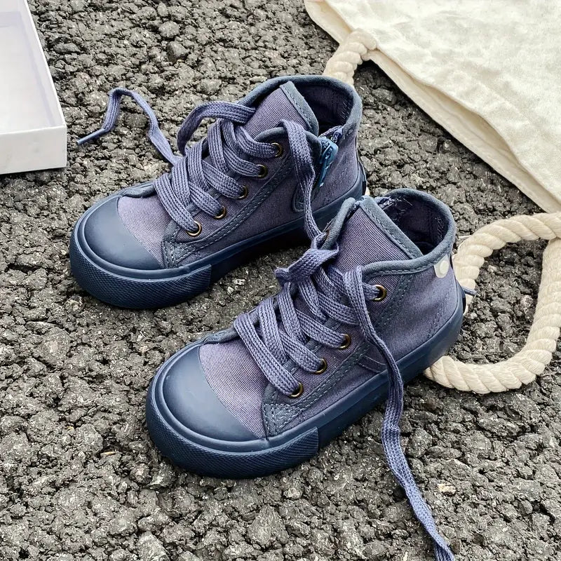 Unisex Solid Color Canvas Sneakers | Lightweight Skate Shoes