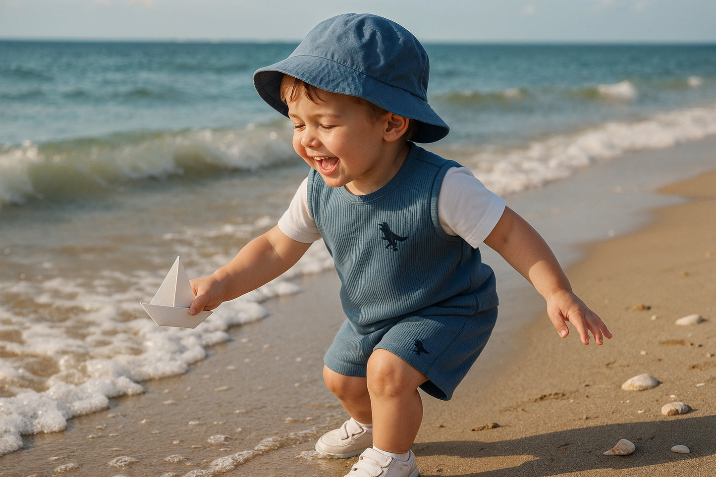 2-Piece Waffle Knit Summer Set – Boys T-Shirt & Shorts