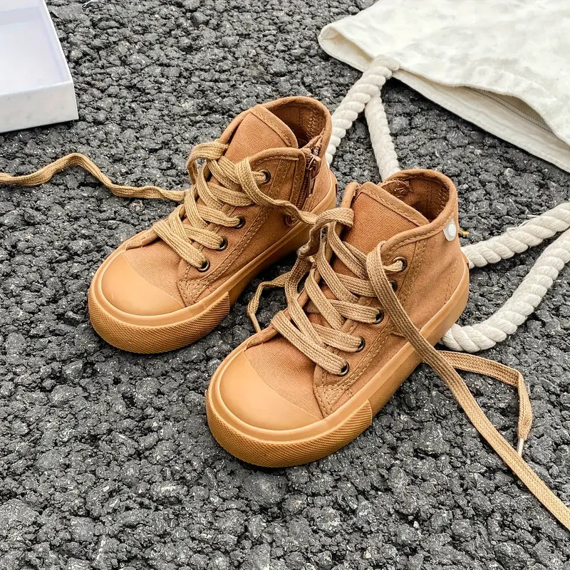 Unisex Solid Color Canvas Sneakers | Lightweight Skate Shoes