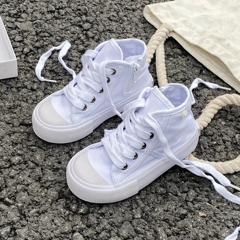 Unisex Solid Color Canvas Sneakers | Lightweight Skate Shoes