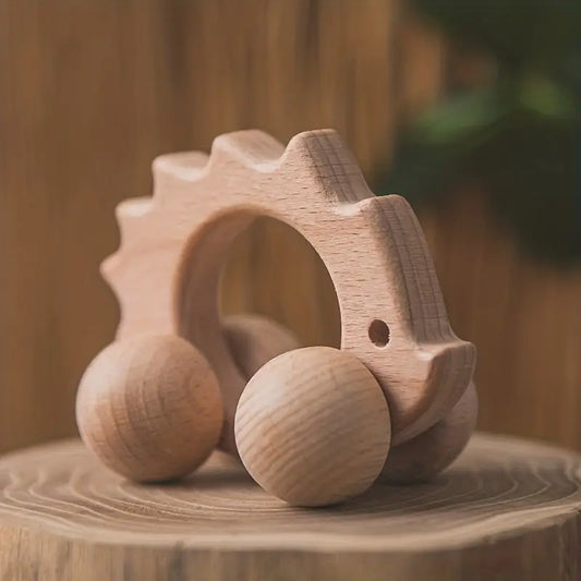 Handcrafted Animal Wooden Baby Car Toy | Montessori Learning