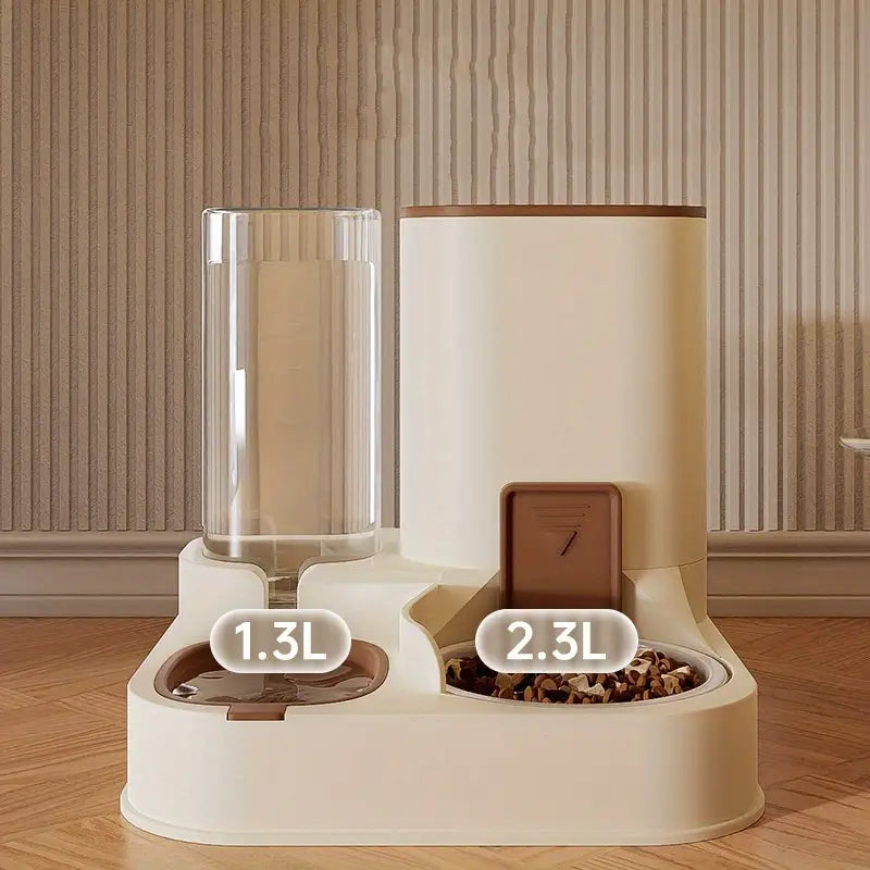 Automatic Gravity Cat Feeder & Water Dispenser | 2-in-1 Eco Pet Station