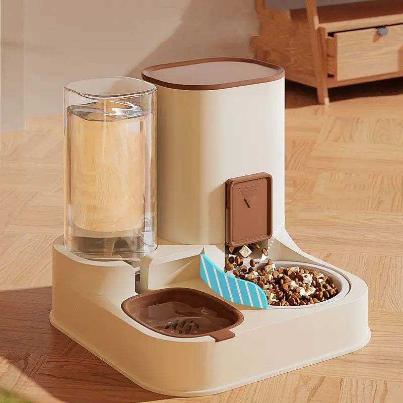 Automatic Gravity Cat Feeder & Water Dispenser | 2-in-1 Eco Pet Station