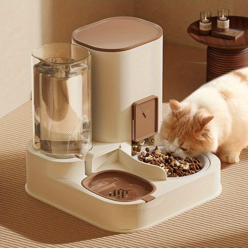 Automatic Gravity Cat Feeder & Water Dispenser | 2-in-1 Eco Pet Station