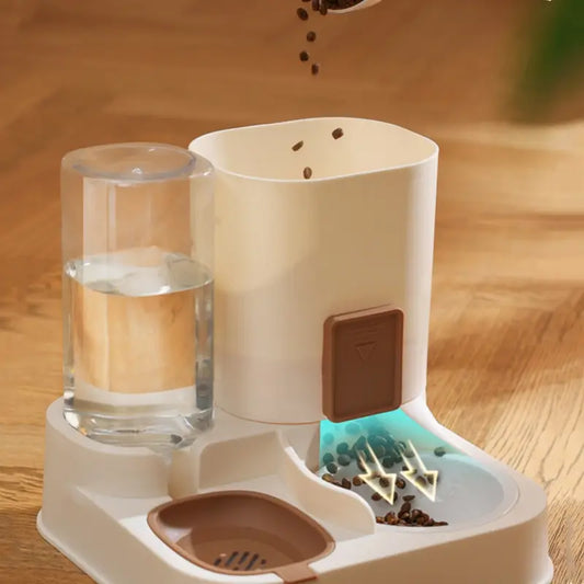 Automatic Gravity Cat Feeder & Water Dispenser | 2-in-1 Eco Pet Station