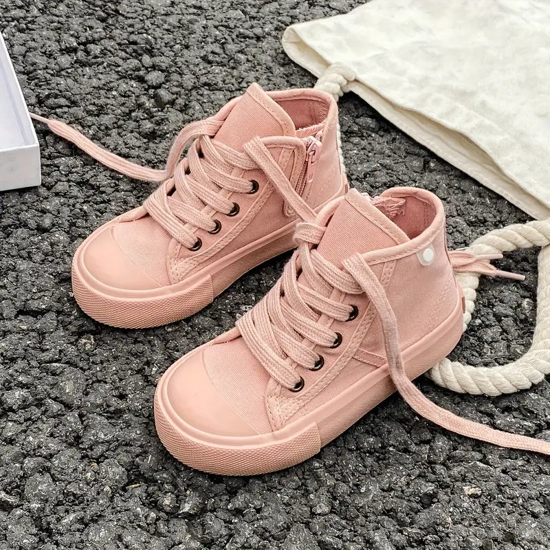 Unisex Solid Color Canvas Sneakers | Lightweight Skate Shoes