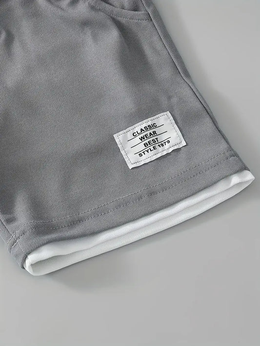 Casual Solid Color Teen Outdoor Set | Short Sleeve and Shorts