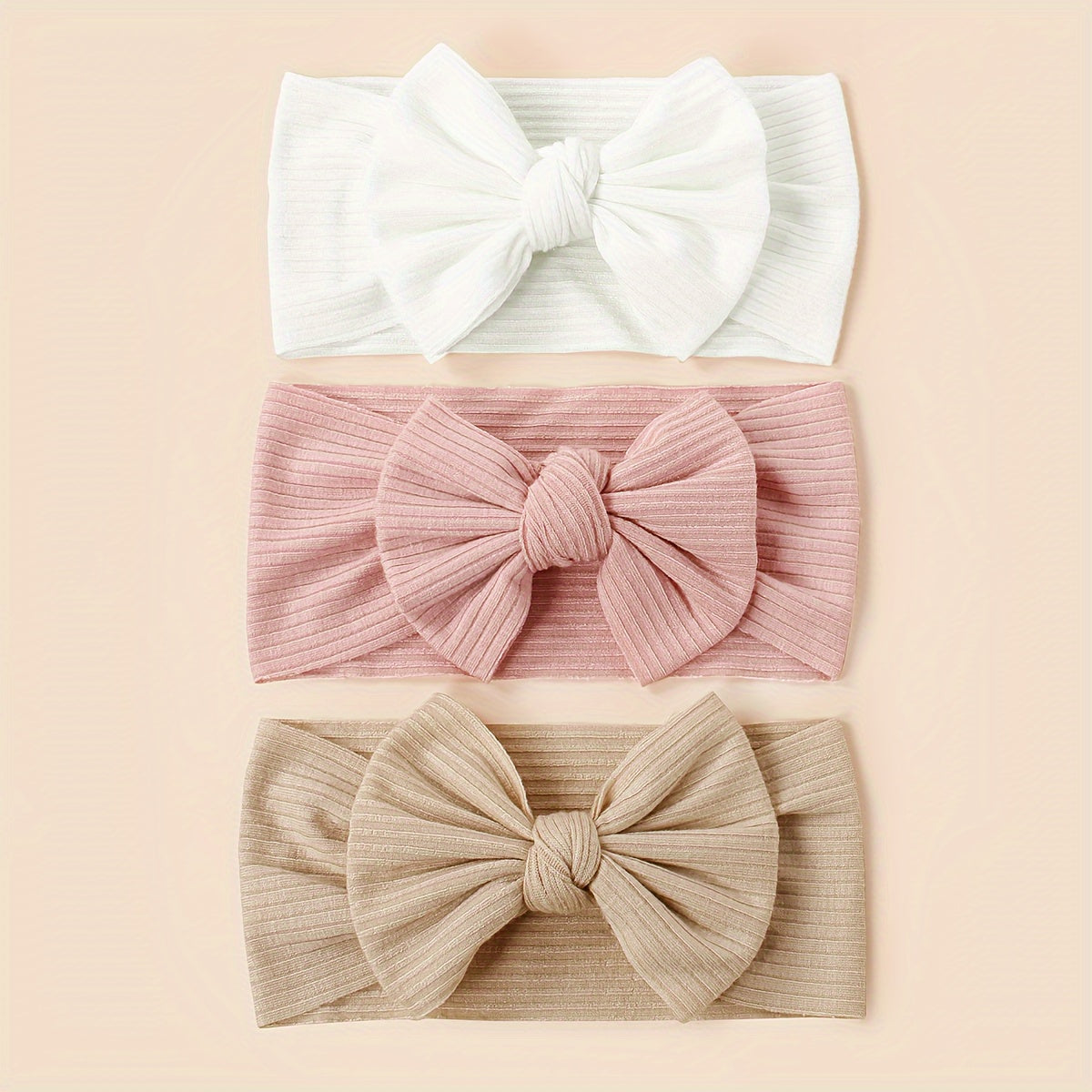 Knitted Bow Baby Headbands 3PCS | Baby Girl Hair Accessories
