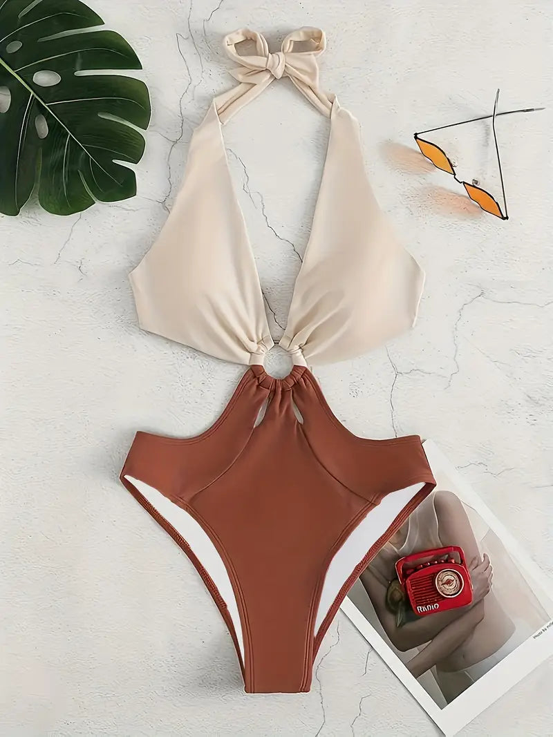 Women's One-Piece Ring Detail Swimsuit