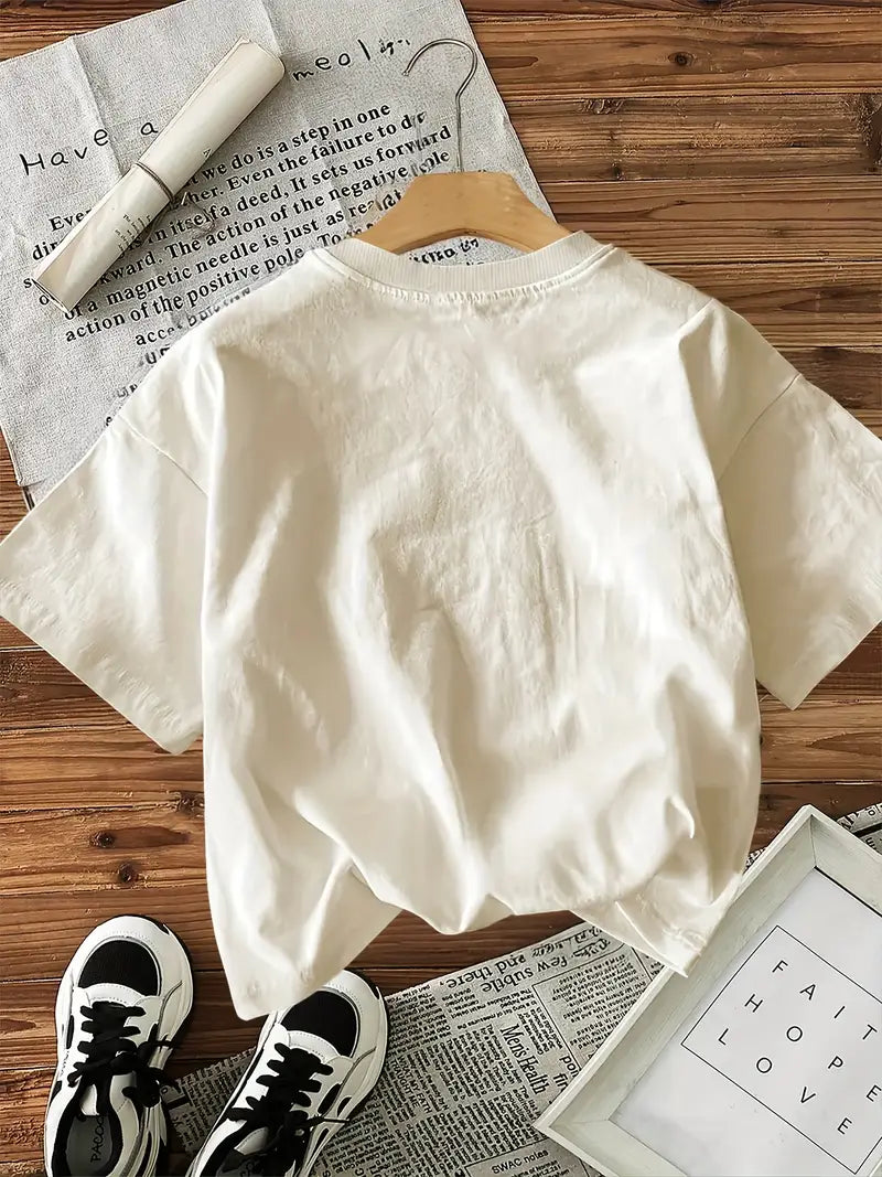 Mama Print Cotton Tee – Casual Short Sleeve Top