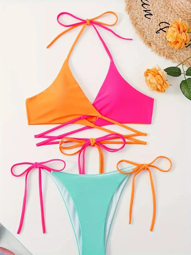 Chic Halter Bikini with Tie Sides