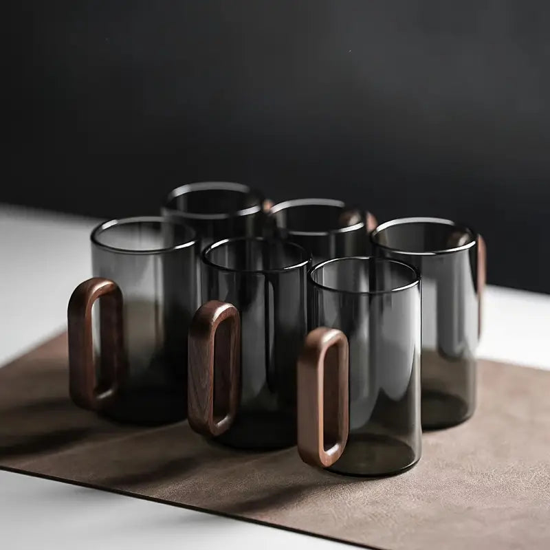 High Borosilicate Glass Water Cups Set | Heat-Resistant & Stylish