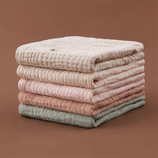 5-Pack Bamboo Cotton Baby Washcloths – Ultra Soft & Absorbent