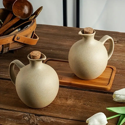 Elegant Ceramic Oil Dispenser | Eco-Friendly Kitchen Essential