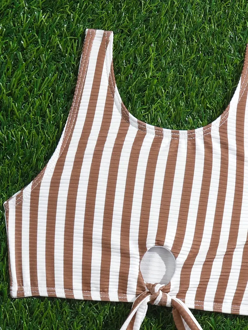 Vintage Striped Bikini Set