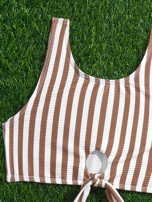 Vintage Striped Bikini Set