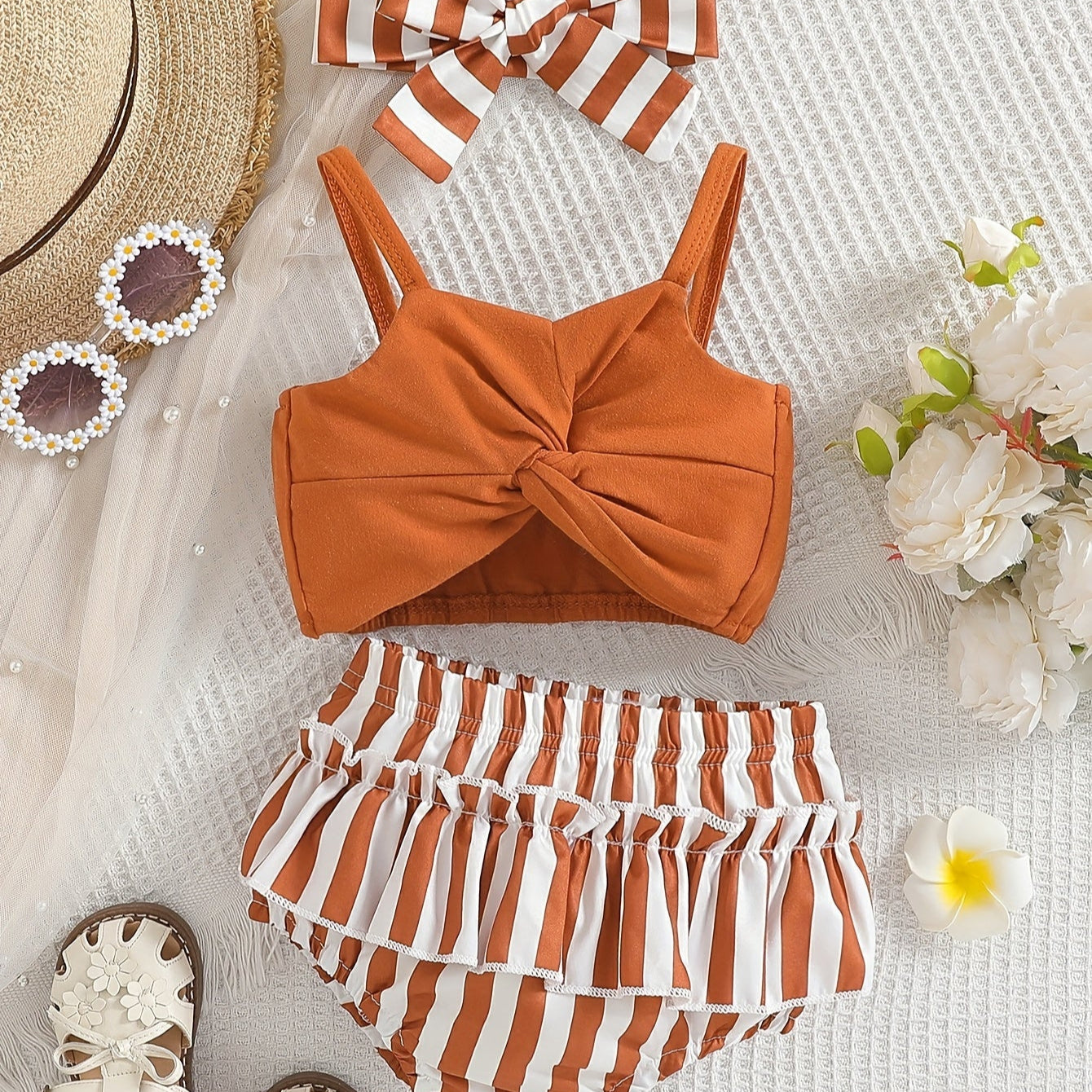 Girls Strapless Top and Shorts Set | Summer Baby Outfit
