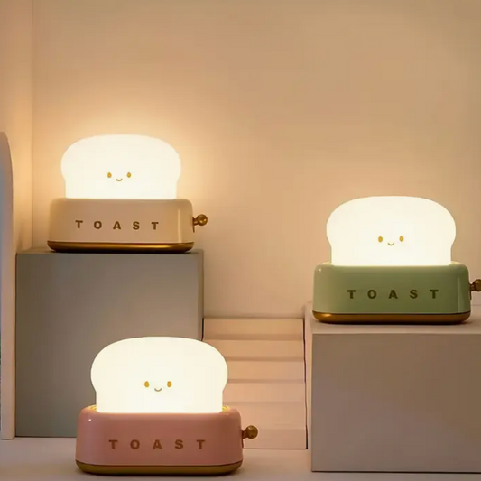 Cute Toaster-Shaped LED Night Light | USB Rechargeable | Eco Lamp