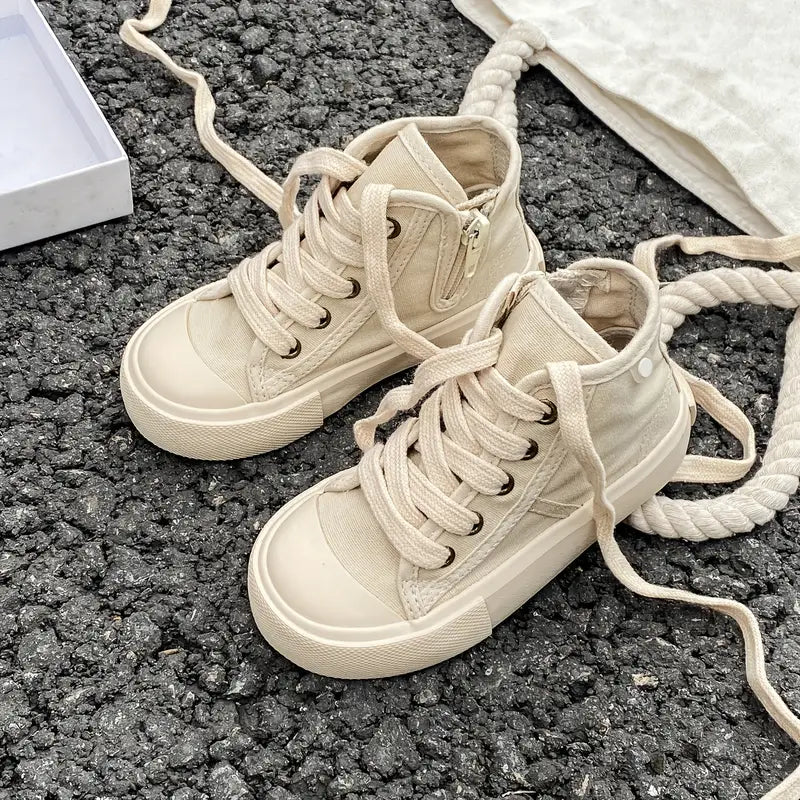 Unisex Solid Color Canvas Sneakers | Lightweight Skate Shoes