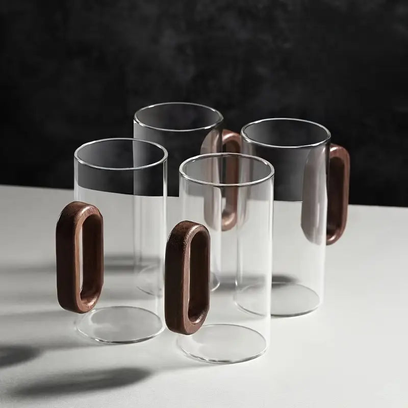 High Borosilicate Glass Water Cups Set | Heat-Resistant & Stylish
