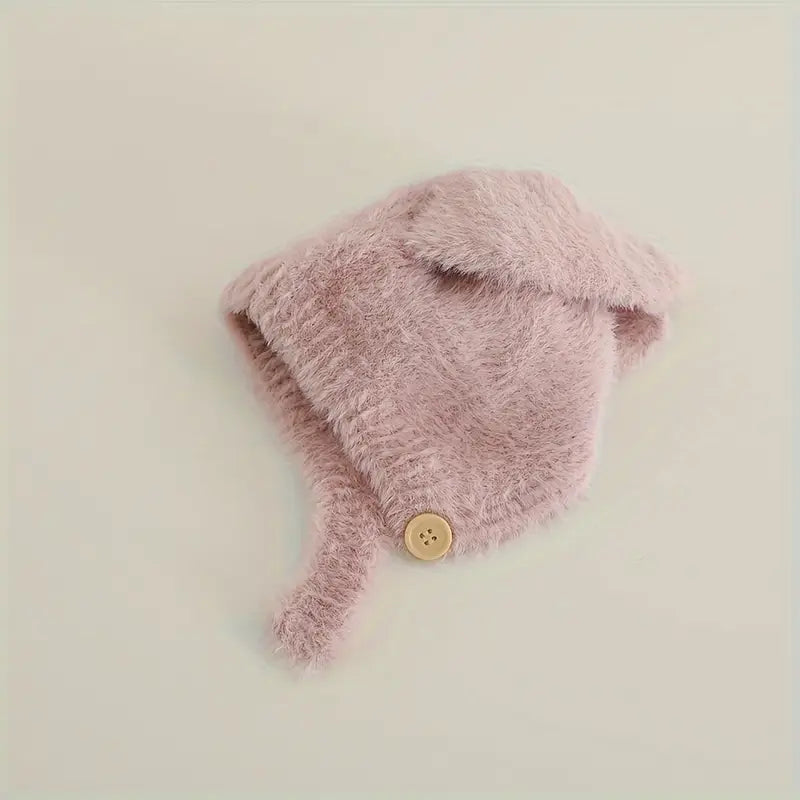 Cute Baby Hat with Rabbit Ears | Warm Plush Autumn & Winter Hat