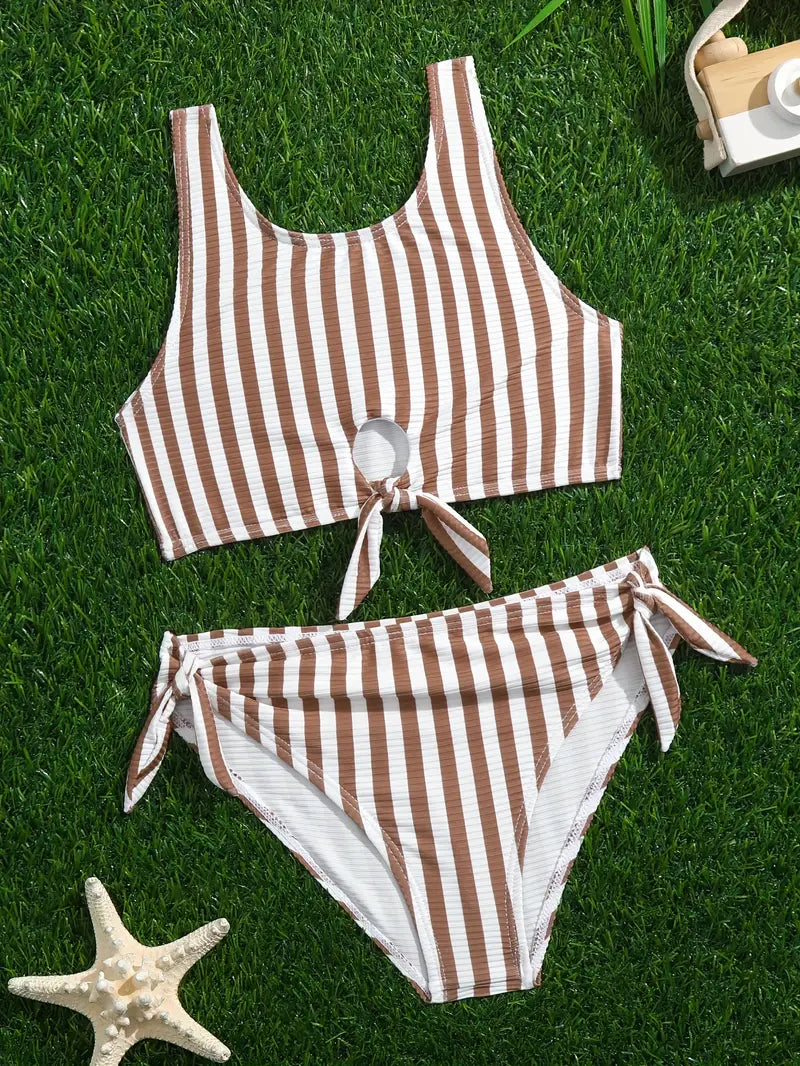 Vintage Striped Bikini Set