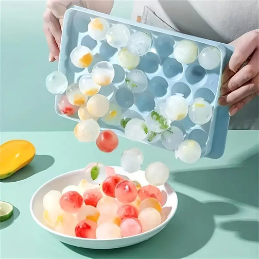 Round Ice Cube Mold Tray | 32 Ice Cubes | Summer Essential
