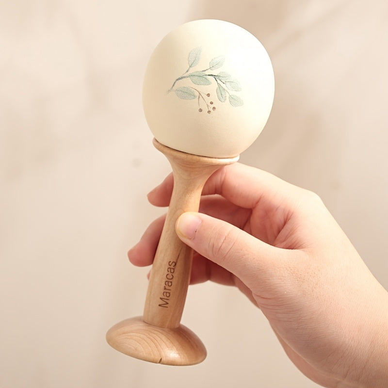 Squirrel-shaped rattle and handbell toy for babies